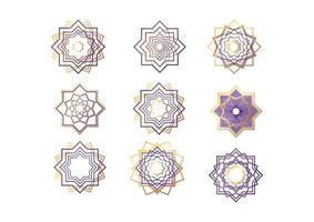 uppsättning mandala islamiska koncept vektor