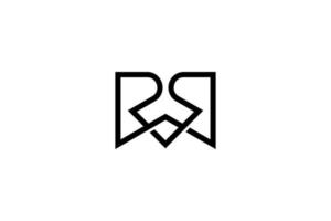 anfangsbuchstabe rr logo design vektor