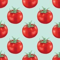 nahtloses Designmuster oder Tapete der netten Tomate vektor