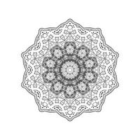 Linienkunst-Mandala-Vektor für Design vektor