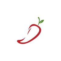 chili, röd paprika ikon logotyp design illustration vektor