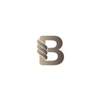 bokstaven b insvept i rep ikon logotyp design illustration vektor