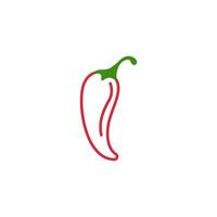 Chili, rote Paprika-Symbol-Logo-Design-Illustration vektor