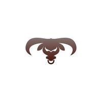 bull ikon logotyp, buffelhuvud ikon logotyp vektor