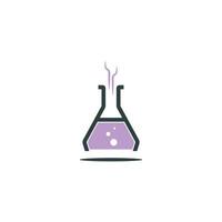 Wissenschaft Flasche Labor Logo Symbol Design Vorlage Vektor