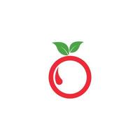 tomat ikon logotyp design vektor illustration