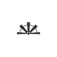 Propeller-Symbol-Logo flache Design-Vorlage vektor
