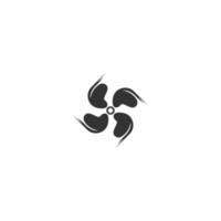 Propeller-Symbol-Logo flache Design-Vorlage vektor