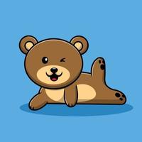 söt björn yoga tecknad vektor ikonillustration. djur sport ikon koncept isolerade premium vektor. platt tecknad stil