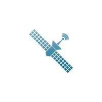 Satelliten-Symbol-Logo-Design-Vorlage-Illustration vektor
