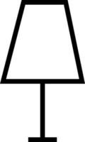 Lampe Tischsymbol einfach vektor