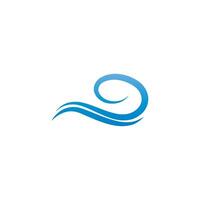Wellensymbol-Logo-Design-Vektor vektor
