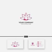 Linie Lotusblume Sport Yoga Logo Design modern vektor