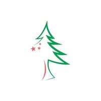 Weihnachtsbaum-Symbol flache Design-Vorlage vektor
