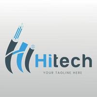 hitech logotyp design vektor