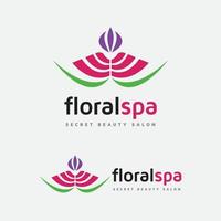 blommor spa - skönhetsvård logotyp vektor