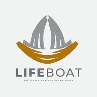 Rettungsboot - Ozean-Segler-Logo vektor