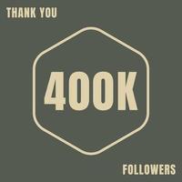 danke Social Media 400.000 Follower-Vorlage vektor