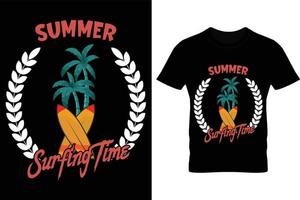 Sommer-Surfzeit-T-Shirt-Design, Surf-T-Shirt-Design