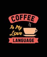 kaffe färgglada bokstäver citat för t-shirt design vektor