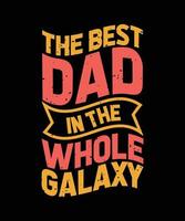 den bästa pappan i hela galaxen bokstäver citat vektor