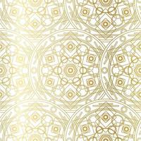 Gold Luxus Kunst Mandala Boho nahtloses Muster vektor