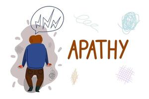 Apathie Hand gezeichnete Banner Vektor Vorlage