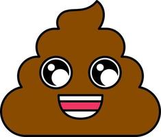 Fröhliche Poop Emoji-Vektorillustration vektor