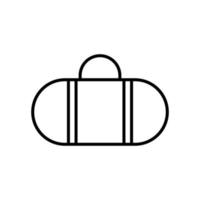 Kofferlinien Vektorsymbole auf weißem Hintergrund vektor