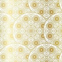 Gold Luxus Kunst Mandala Boho nahtloses Muster vektor