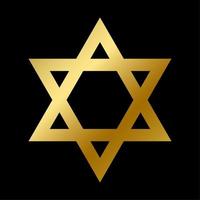 David Stern Symbol isoliert Judentum Zeichen Umriss vektor