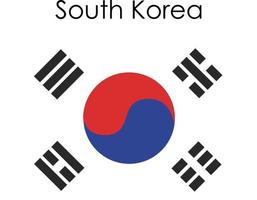 Nationalflaggensymbol Südkorea vektor