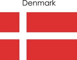 Nationalflaggensymbol Dänemark vektor