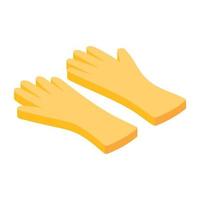 ein handbedeckendes Zubehörsymbol, Vektordesign von Handschuhen vektor