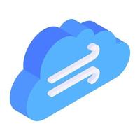 trendiges isometrisches design des online-wettervorhersage-symbols vektor