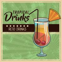tropisches Cocktailplakat vektor