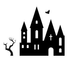 bygga halloween katedral skräck kyrka festlig illustration vektor