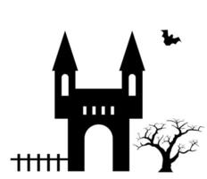 bygga halloween katedral skräck kyrka festlig illustration vektor