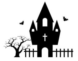 gebäude halloween kathedrale horror kirche festliche illustration vektor