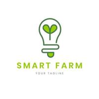 smart gårdslogotypdesign, jordbrukslogotyp för alla företag. vektor