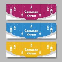 ramadan kareem banner islamische hintergrundvektorillustration vektor