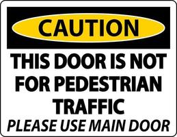 Achtung nicht für Fußgänger Verkehrszeichen auf weißem Hintergrund vektor