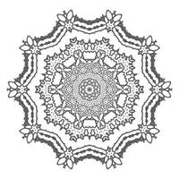 elegant linjekonst mandala design vektor