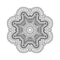 elegant linjekonst mandala design vektor