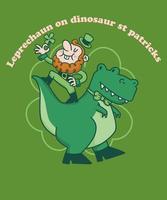 Kobold auf Dinosaurier St. Patricks T-Shirt 2022 vektor