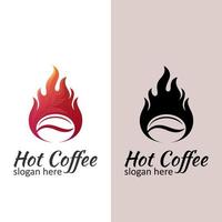 Modernes Logo für heißen Kaffee, Design von geröstetem Kaffee im Vintage-Stil