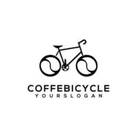 Kaffee-Fahrrad-Logo-Design-Vektor vektor