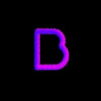 Buchstabe b 3D-Logo-Design-Vorlage vektor