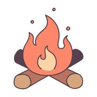 Lagerfeuer. handgezeichnetes Doodle-Symbol. vektor