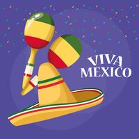 Viva mexikoteckningar vektor